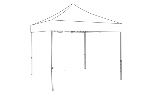Свадебный шатёр 3*3 м Profi Estet фриз с воланом от производителя Ecofog Tent. Цена от производителя