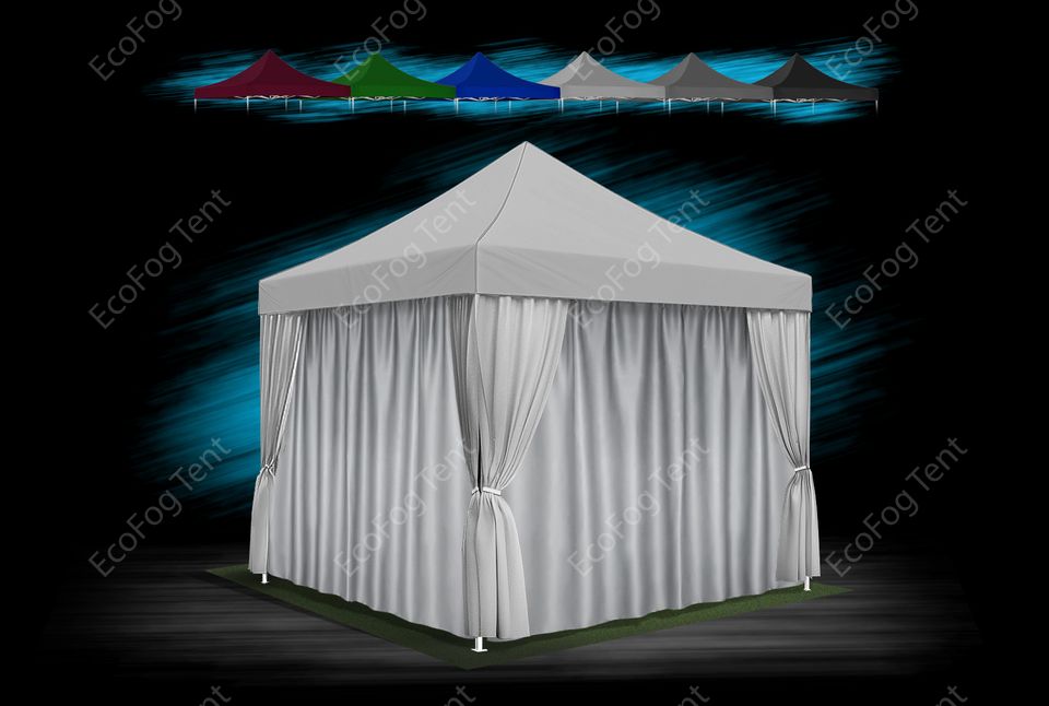 Ритуальный шатер с автоматическими шторами от производителя ЭкоФог. Цена от производителя